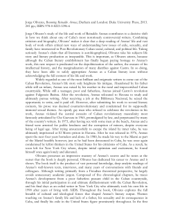 Jorge Olivares, Becoming Reinaldo Arenas, Durham