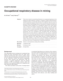 Occupational respiratory disease in mining