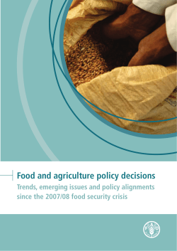 Food and agriculture policy decisions