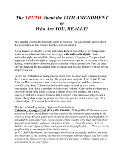 The TRUTH About the 14TH AMENDMENT or Who Are YOU