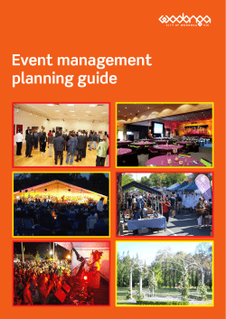 Event management planning guide