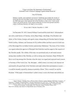 Jeremiah Evart`s Petition Campaign Against Indian Removal