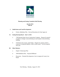 July 28, 2014 Meeting Agenda