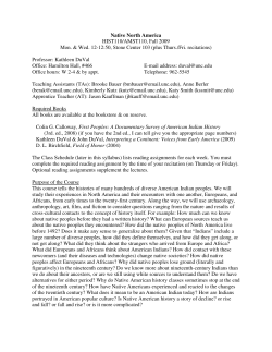 HIST 110/AMST 110&mdash;Native North America