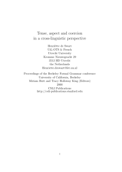 Tense, aspect and coercion in a cross