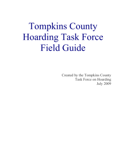 Tompkins County Hoarding Task Force Field Guide