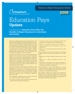 Education Pays - The College Board