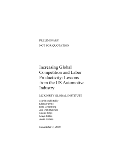 Increasing Global Competition and Labor Productivity: Lessons from