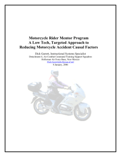 Garrett - Motorcycle Rider Mentor Program