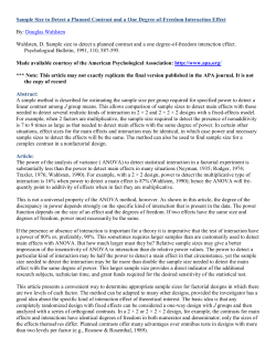 Sample Size to Detect a Planned Contrast and a One