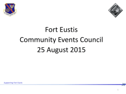 Fort Eustis Community Events Council 25 August 2015