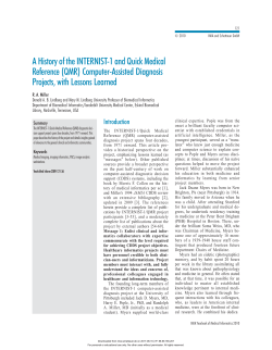 A History of the INTERNIST-1 and Quick Medical Reference (QMR