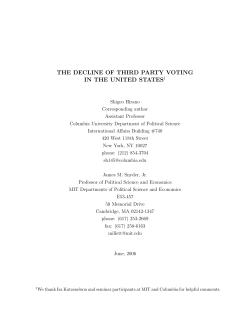 the decline of third party voting in the united states1