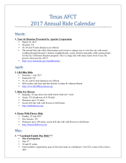 San Antonio Metro-Area Ride Calendar