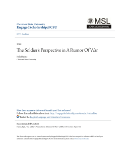 The Soldier`s Perspective in A Rumor Of War