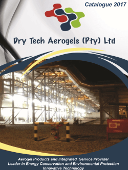 Catalogue 2017 - Drytechaerogels