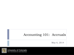 Accounting 101: Accruals