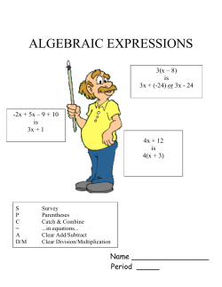 algebraic expressions - Mayfield City Schools