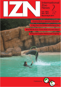 No. 387 March/April - International Zoo News