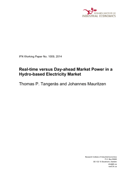 Real-time versus Day-ahead Market Power in a Hydro