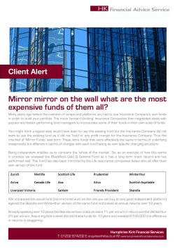 Mirror mirror on the wall what are the most expensive funds of them all