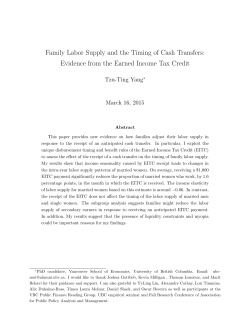 Family Labor Supply and the Timing of Cash Transfers: Evidence