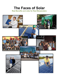 1 MB 6th May 2015 Maryland Faces of Solar - MDV-SEIA
