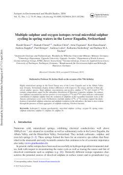 Multiple sulphur and oxygen isotopes reveal microbial sulphur