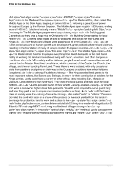 Intro to the Medieval Era