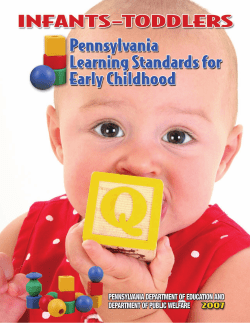 PA Learning Standards for Early Childhood - Pgs
