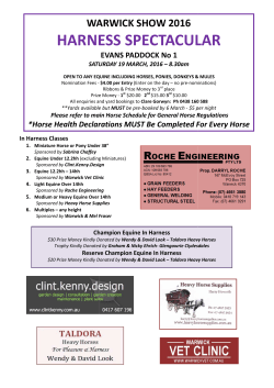 Harness Spectacular 2016 programme