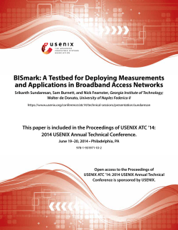 BISmark: A Testbed for Deploying Measurements and