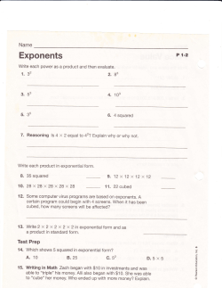 Exponents