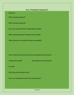 Is it a Testable Question?