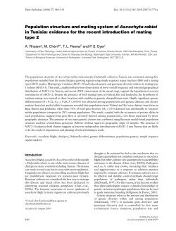 Population structure and mating system of Ascochyta rabiei in
