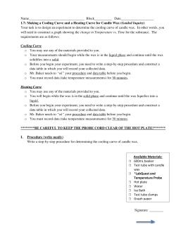 heating and cooling curves for wax