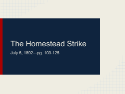 The Homestead Strike