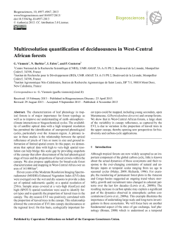 Multiresolution quantification of deciduousness in
