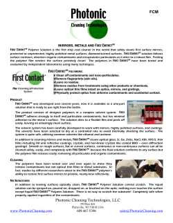 Mirror Cleaning - Photonic Cleaning Technologies