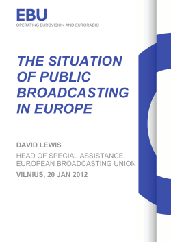 The Situation of Public Broadcasting in Europe
