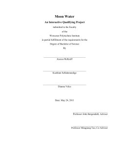 Moon Water - Worcester Polytechnic Institute