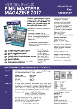 finn masters magazine 2017 - The Finn World Masters