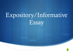 Informative Essay