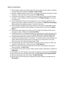 Round I: Current Events