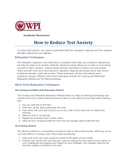 How to Reduce Test Anxiety