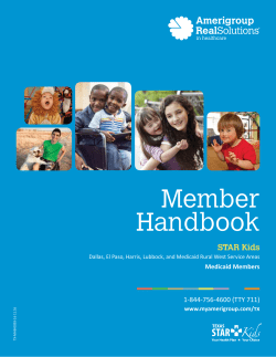 Amerigroup STAR Kids Member Handbook (Dallas, El Paso, Harris