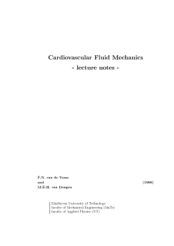 Cardiovascular Fluid Mechanics - lecture notes