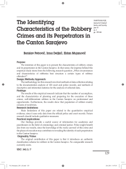 The Identifying Characteristics of the Robbery Crimes and its