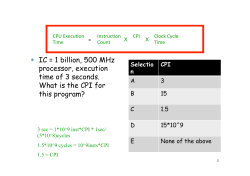IC = 1 billion, 500 MHz processor, execution time of 3 seconds. What