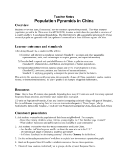 Teacher Notes Population Pyramids in China